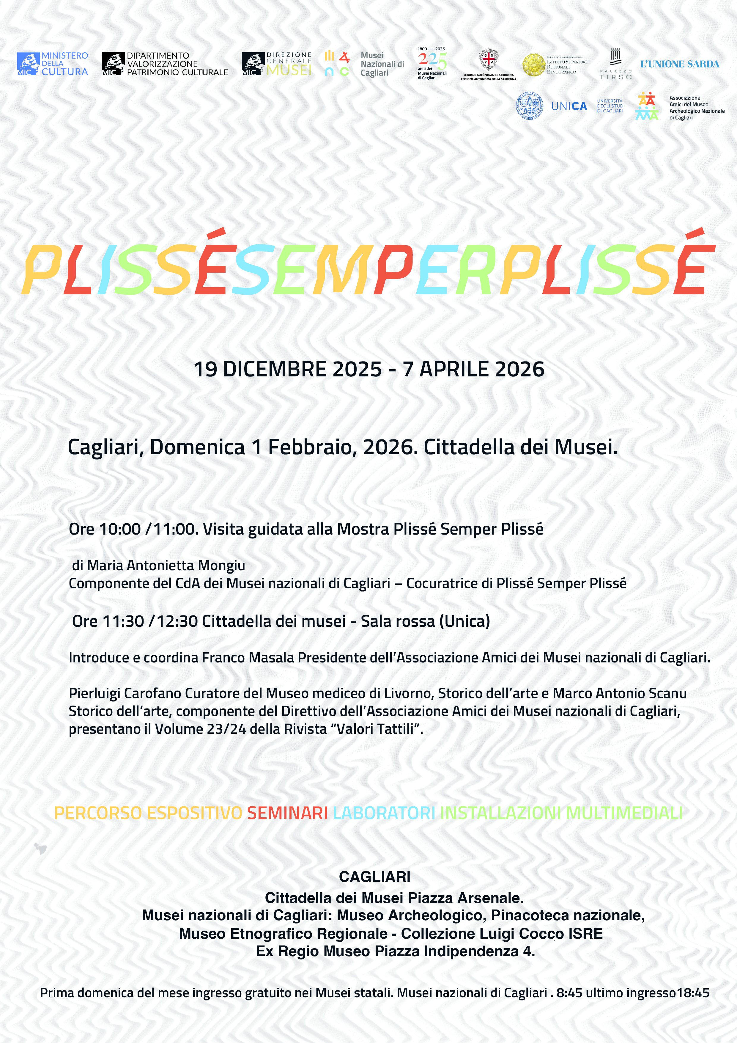 Domenicalmuseo 1° febbraio - Plissé Semper Plissé